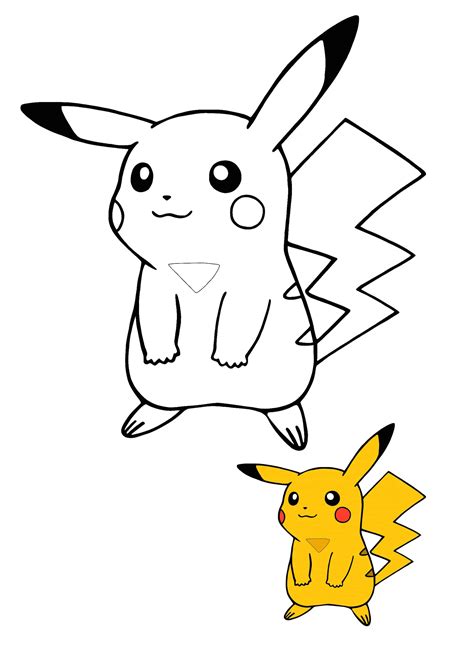 pichachu coloring pages|Free Printable Pikachu Coloring Pages For Kids